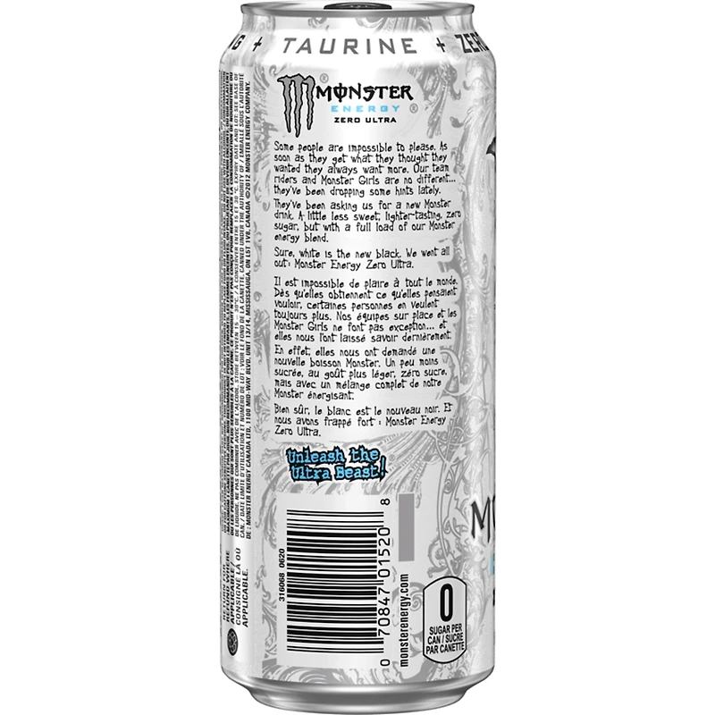 Boisson énergisante zero ultra