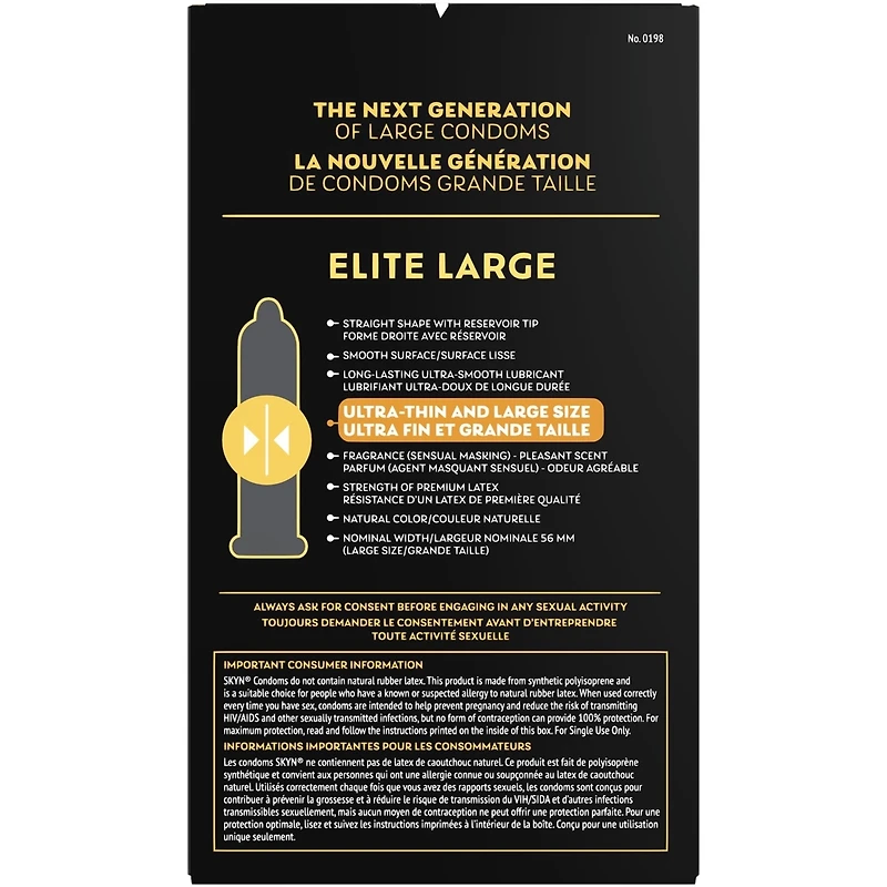SKYN King Elite Large Non-Latex Condom 12ct