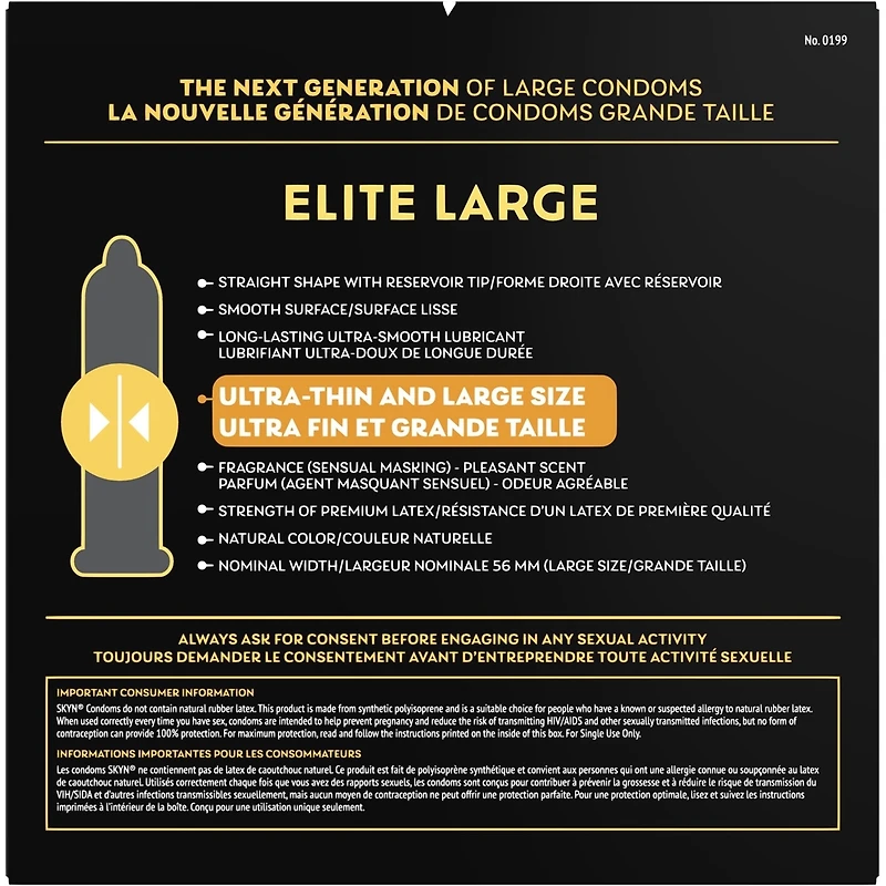 SKYN King Elite Large Non-Latex Condom  36ct