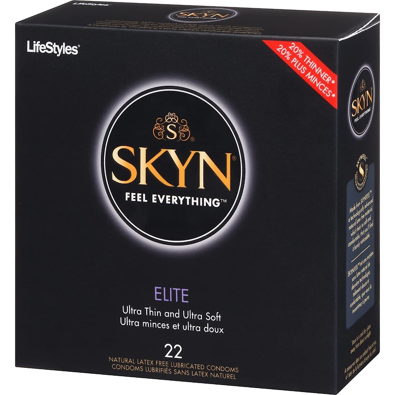 SKYN® Elite 22 Condoms Lubrifiés sans Latex Naturel