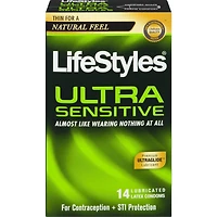 Ultra Sensibles 14 Condoms Lubrifiés en Latex