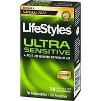 Ultra Sensibles 14 Condoms Lubrifiés en Latex
