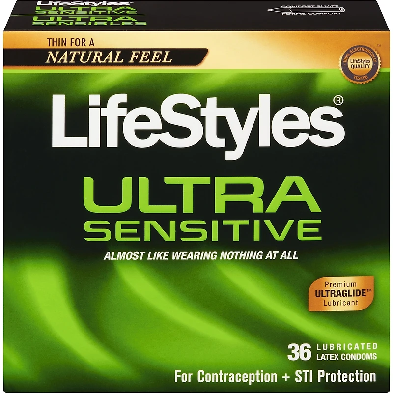 Ultra Sensibles Condoms Lubrifiés en Latex