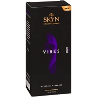 SKYN Vibes Personal Massager, Intimate Vibrator, soft silicone curved design, water resistant, 20 speeds and pulsations, rechargeable
