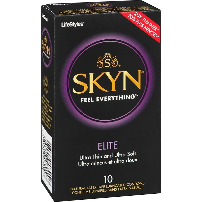 SKYN® Elite 10 Condoms Lubrifiés sans Latex Naturel