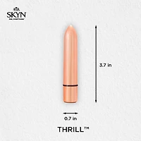 Masseur personnel Thrill de SKYN - Masseur vibrant compact et discret - Plaqué or rose - Rechargeable, résistant à l'eau et sans latex, 3 vitesses allant de douces à intenses.