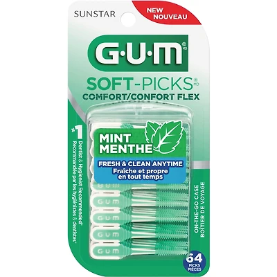 GUM Soft-Picks  Comfort Flex Mint – 64ct