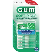 GUM Soft-Picks  Confort Flex Menthe,  64 unités