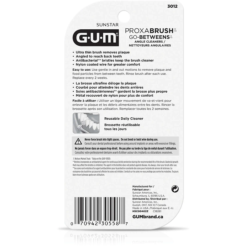GUMProxabrush , Angle Cleaner, Tight - 6ct