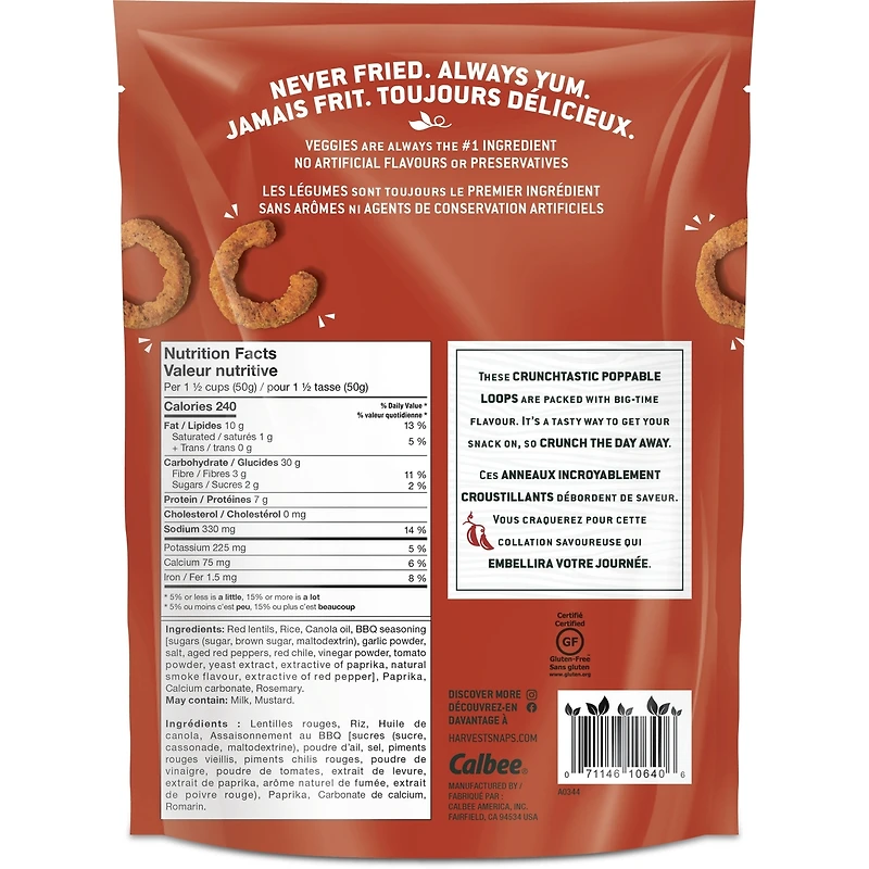 Harvest Snaps - Crunchy Loops - Kick'n BBQ