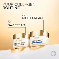 L'Oréal Paris Age Perfect Collagen Expert Hydratant de Nuit Raffermissant avec Peptides Collagène et Niacinamide, Réhydrate, Raffermit Illumine la Peau