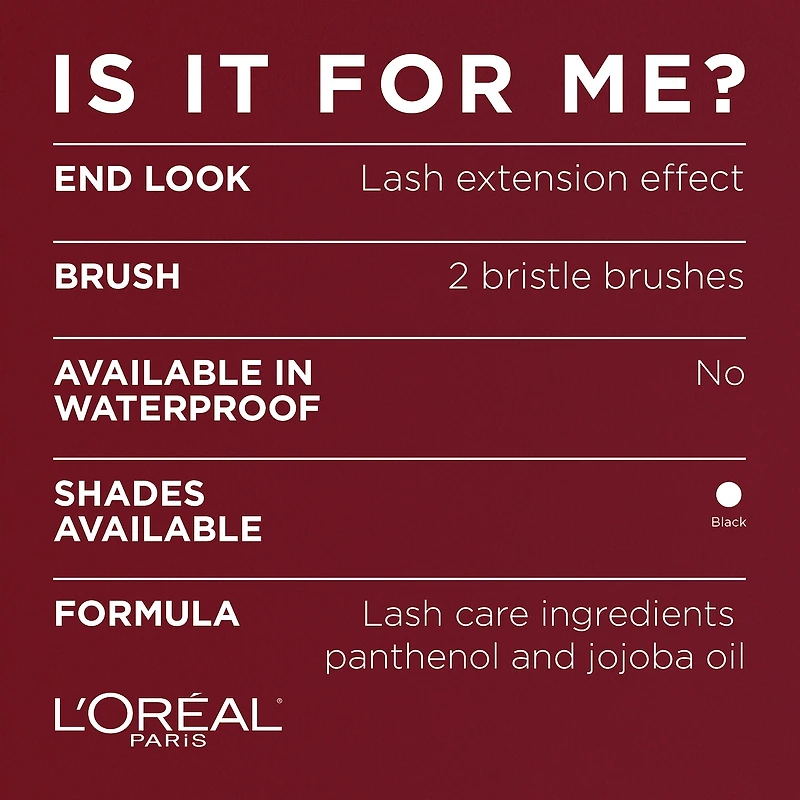 Mascara Double Extend Beauty Tubes, Couche de Base Nourissate et Couche Finissante Allongeante