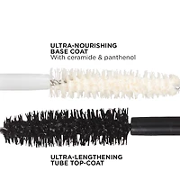 Mascara Double Extend Beauty Tubes, Couche de Base Nourissate et Couche Finissante Allongeante