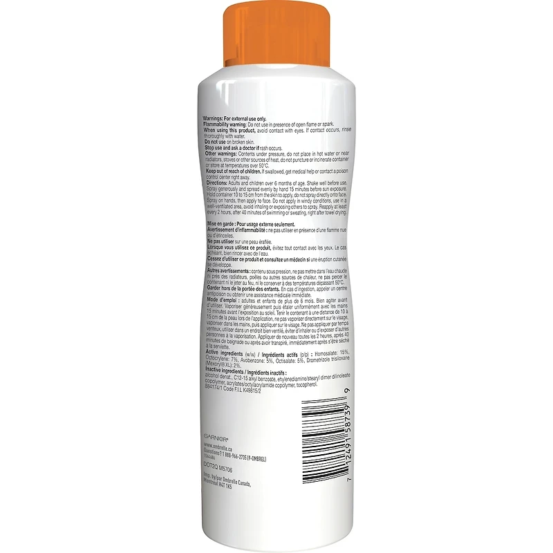 Vaporisateur écran solaire Sport SPF 50+