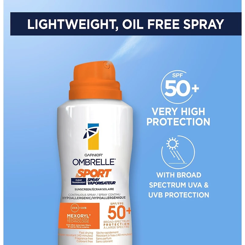 Vaporisateur écran solaire Sport SPF 50+