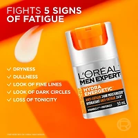 Crème hydratante avec Vitamine C + Guarana pour hommes Hydra Energetic 24H Anti-Fatigue