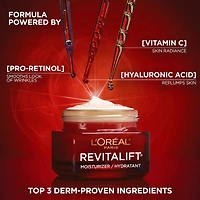 Crème de Jour Anti-âge, avec Pro-Rétinol, Vitamine C, Acide Hyaluronique
