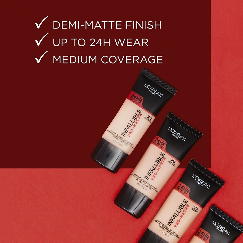Pro-Matte Foundation, Oil-Free, Lightweight, Longwear Face Makeup Up to 24hr