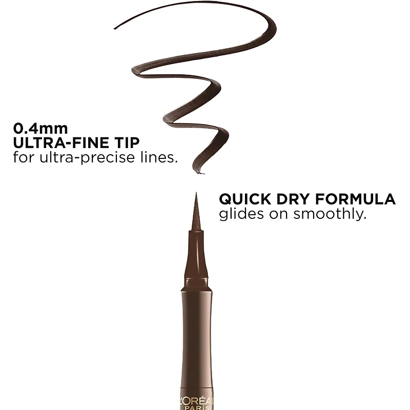 Liqud Eyeliner, Ultra-Precise, Smudge-Proof Lines, Waterproof, Infallible Super Slim
