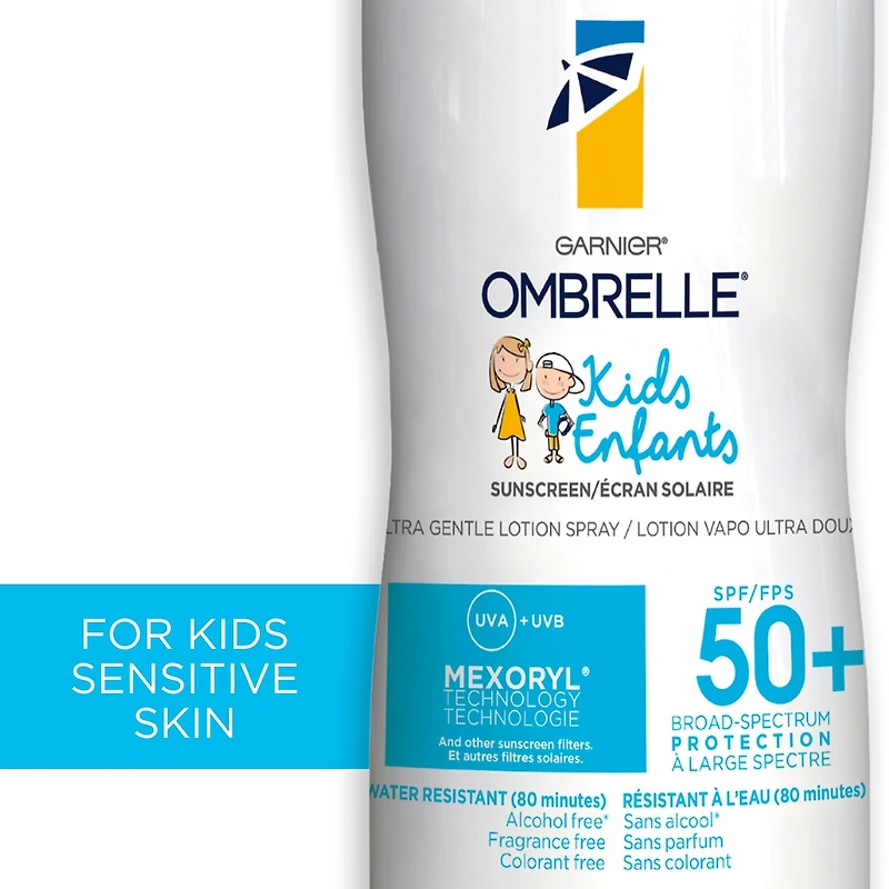 Crème solaire en vaporisateur pour enfants, FPS 50