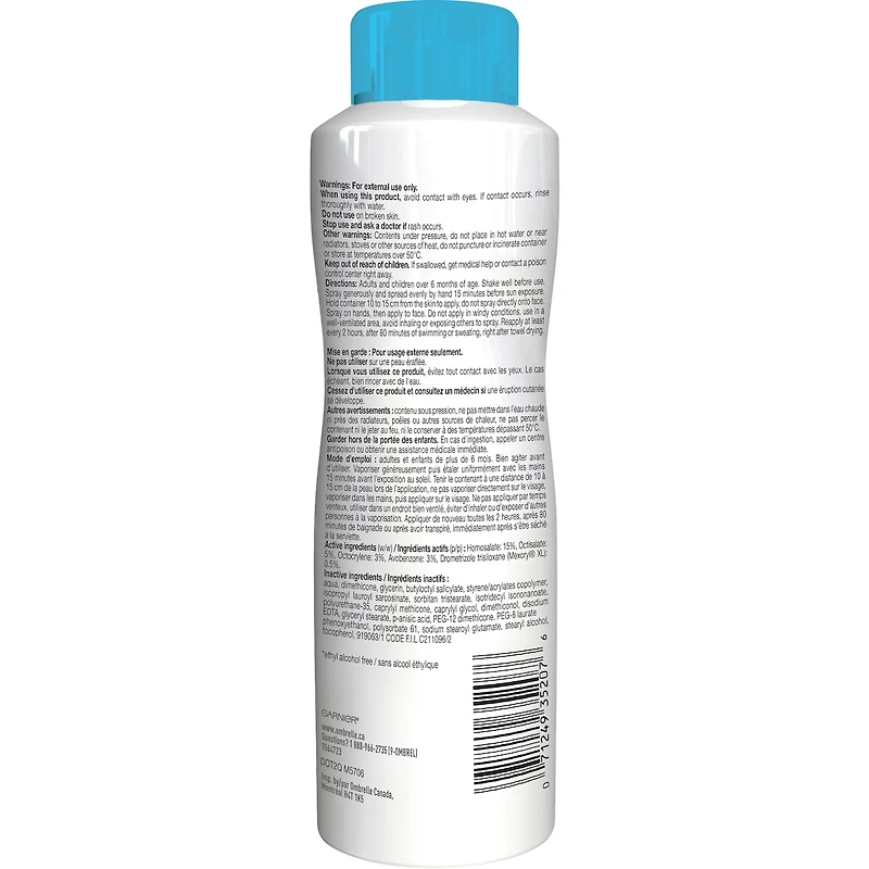 Crème solaire en vaporisateur pour enfants, FPS 50
