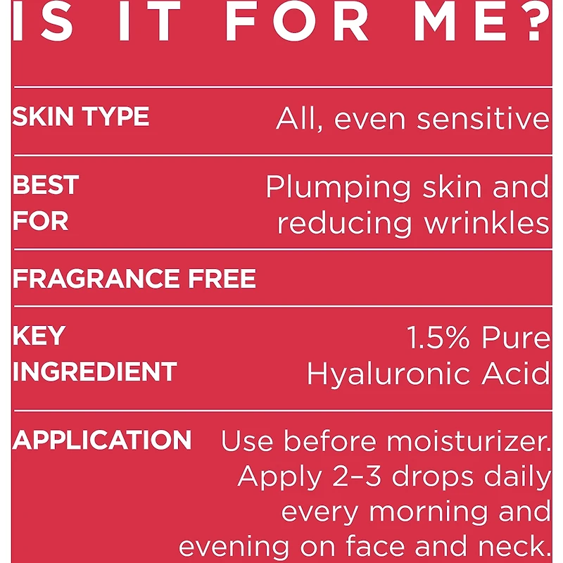 Sérum Repulpant Acide Hyaluronique 1,5%, Revitalift