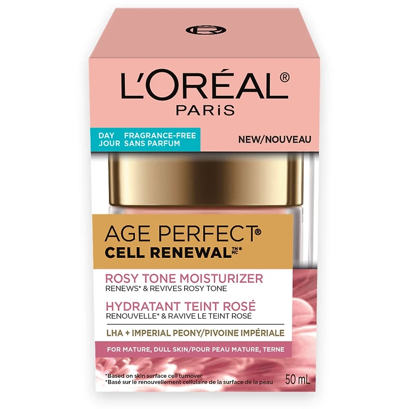 Age Perfect Rosy Tone Hydratant sans parfum, avec LHA et extrait de pivoine impériale