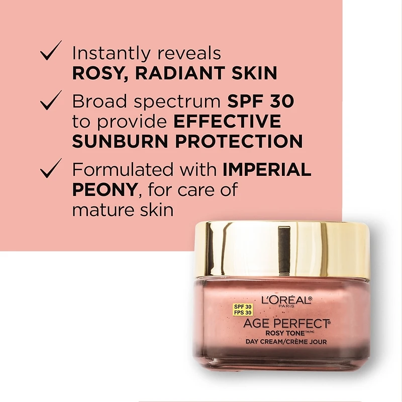 Age Perfect Rosy Tone SPF 30 Moisturizer, with LHA & Imperial Peony Extract