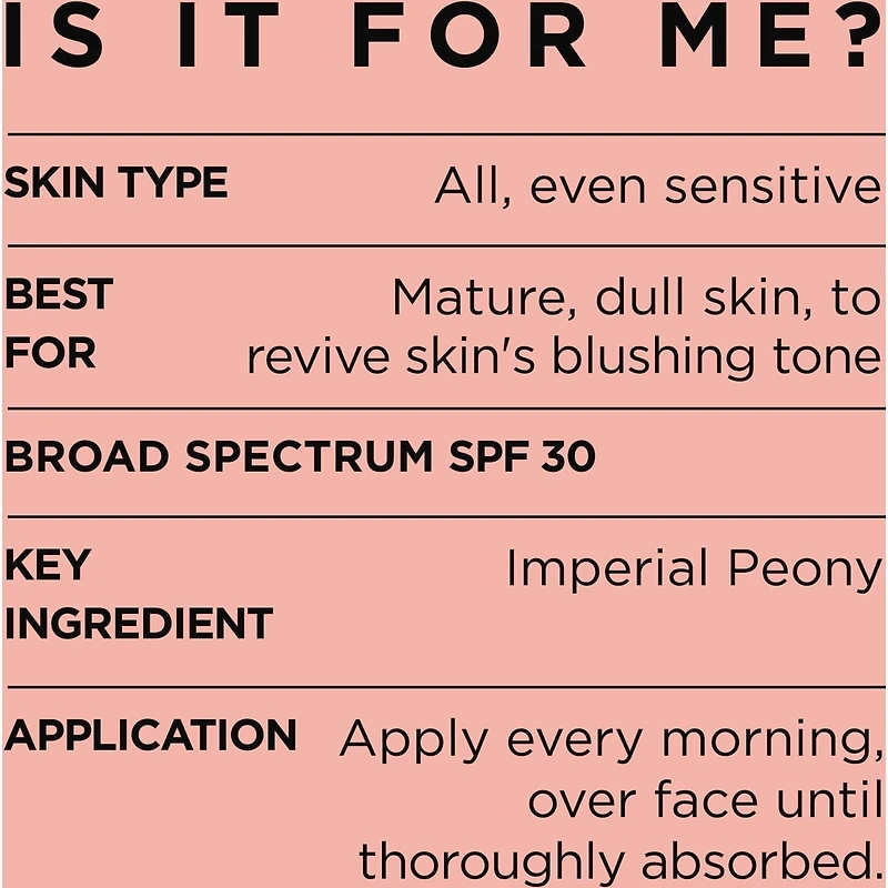 Age Perfect Rosy Tone SPF 30 Moisturizer, with LHA & Imperial Peony Extract