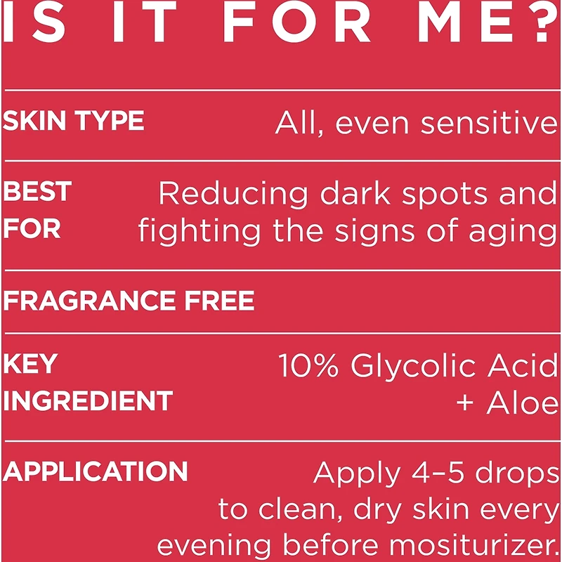 Sérum D'Acide Glycolique Pur 10%, Revitalift Triple Power LZR