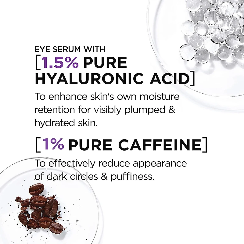 Sérum Contour des Yeux à 2,5% d'Acide Hyaluronique + Caféine