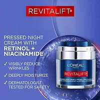 Hydratant de Nuit pour le Visage avec Rétinol, Niacinamide, Crème Compressée Revitalift Triple Power LZR