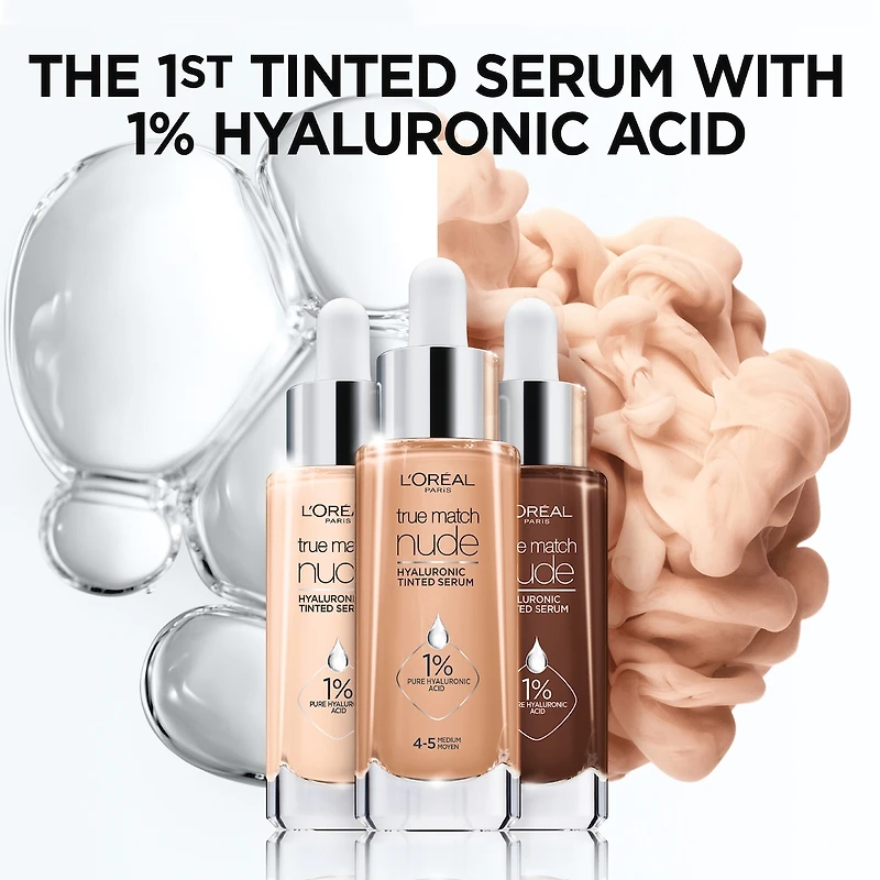L’Oréal Paris Sérum Teinté True Match Nude avec Acide Hyaluronique à 1