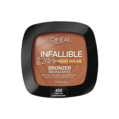 Infallible Up to 24H Fresh Wear Bronzer, Longwear Soft Matte Finish, Waterproof & Heatproof, 250 Light, 0.31 oz