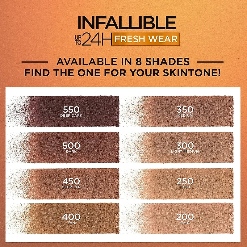 Infallible Up to 24H Fresh Wear Bronzer, Longwear Soft Matte Finish, Waterproof & Heatproof, 250 Light, 0.31 oz