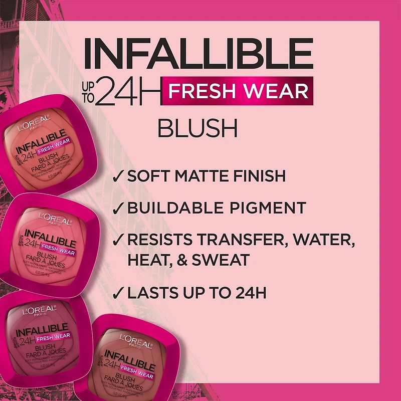 Blush Infallible 24H Freshwear, Soft Matte Waterproof Finish