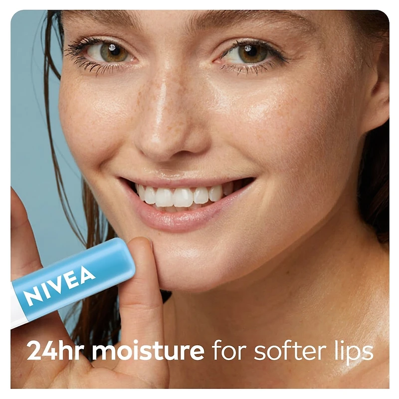 NIVEA Hydro Care Lip Balm, 24hr hydration, Enriched with shea butter & aloe vera, (2 x 4.8g)