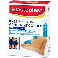 ELASTOPLAST Knee & Elbow Fabric Adhesive Bandages, 10 Strips