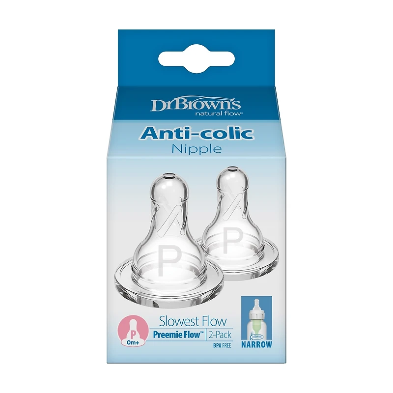 Preemie Narrow Nipples, 2pk