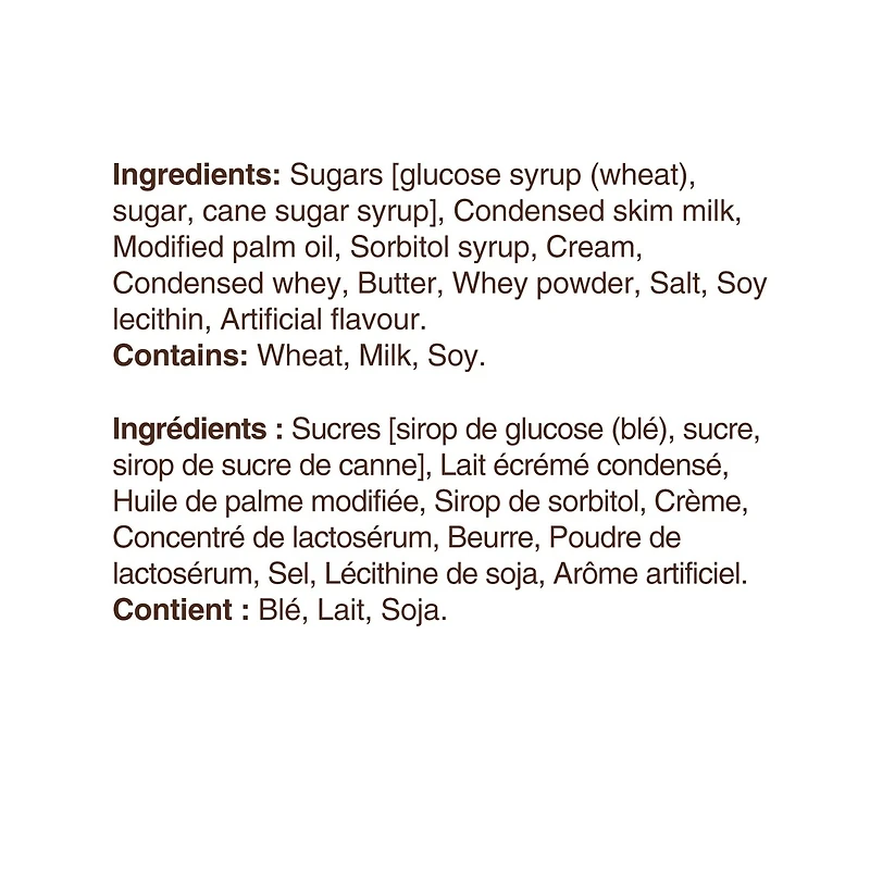 Bonbons Crème-Caramels mous