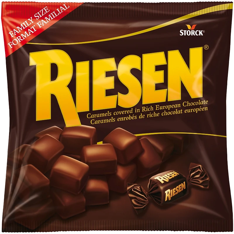 Caramels enrobés de riche chocolat européen format familial