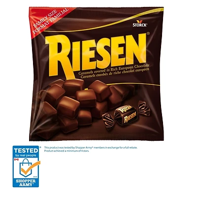 Caramels enrobés de riche chocolat européen format familial