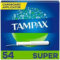 Cardboard Tampons Super Absorbency, Anti-Slip Grip, LeakGuard Skirt, Unscented