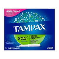 Cardboard Tampons Super Absorbency, Anti-Slip Grip, LeakGuard Skirt, Unscented