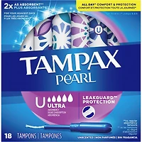 Tampons Pearl, degré d’absorption Ultra, 18 tampons