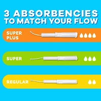 Tampax Cardboard Tampons Regular Absorbency, Anti-Slip Grip, LeakGuard Skirt, Unscented, 40 Count