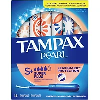 Tampons Pearl, degré d’absorption Super Plus, 18 tampons