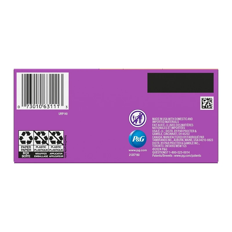 Radiant Tampons with LeakGuard Braid, Super Plus Absorbency