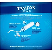 Tampons Tampax Pearl avec tresse anti-fuites LeakGuard, emballage triple, degré d’absorption régulier/super/super plus, non parfumés, 34 tampons
