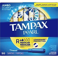 Pearl Tampons Regular Absorbency